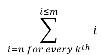 summation of arbitrary range