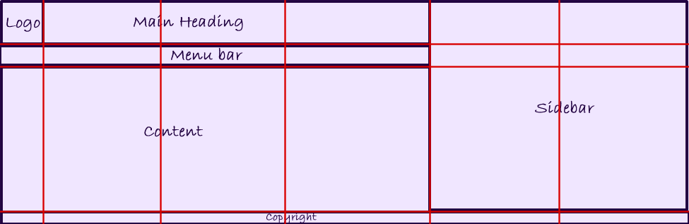 Sample site with grid