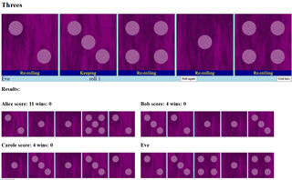 Threes game play icon